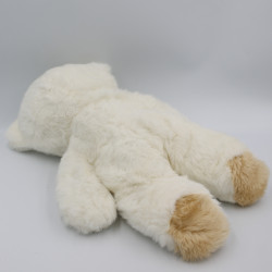 Ancienne Peluche ours blanc beige marron BOULGOM