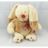 Doudou lapin beige bordeaux NICOTOY