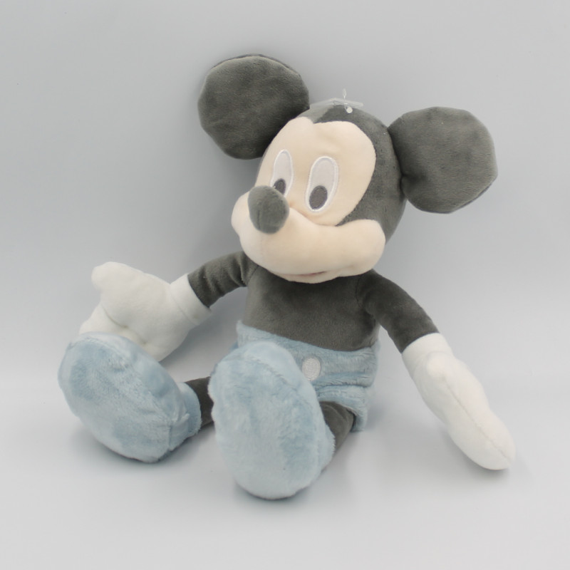 Peluche doudou Mickey Peignoir bleu serviette 30 cm Disney Nicotoy chez  vous des demain