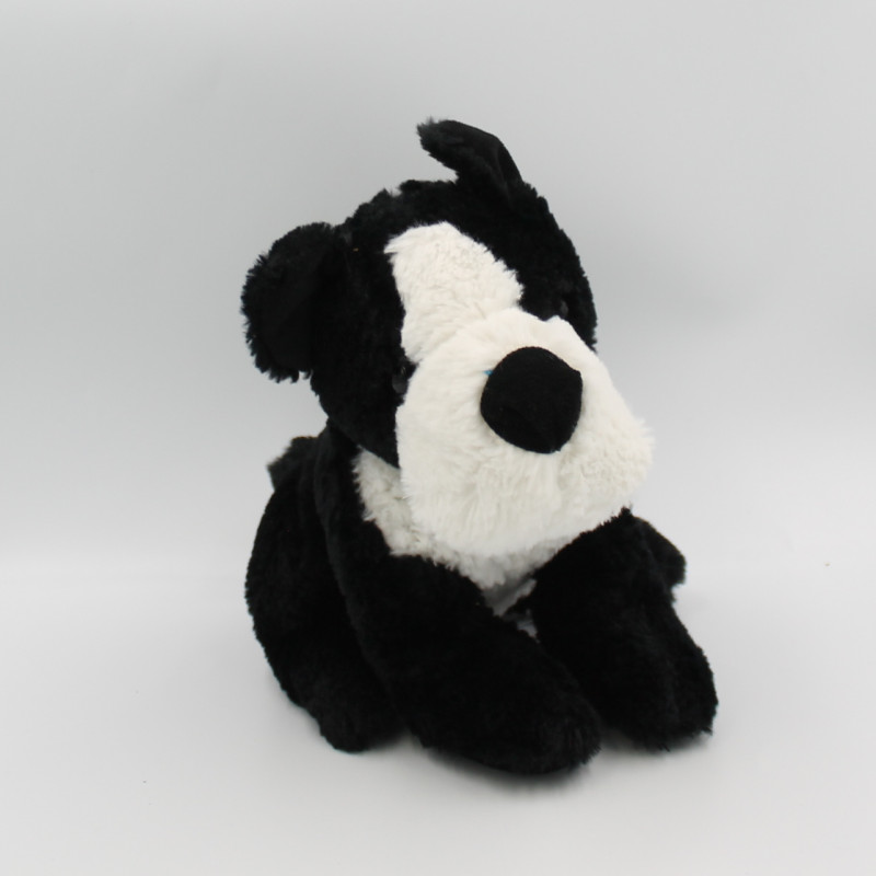 Peluche chien noir blanc LOUISE MANSEN