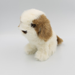 Peluche chien marron blanc ANIMA