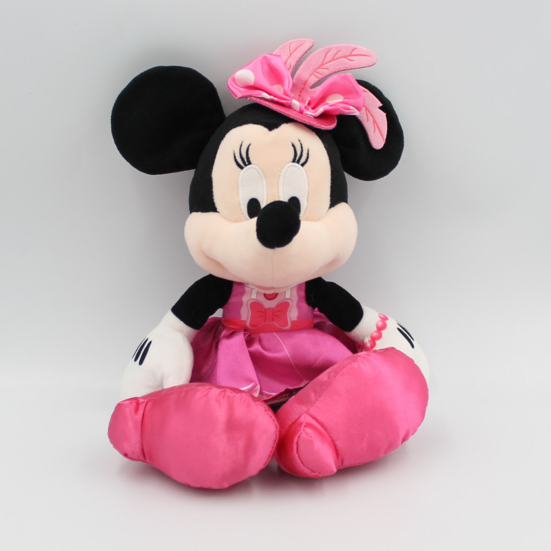 Peluche Minnie robe rose satin DISNEY NICOTOY