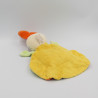 Doudou semi plat lapin orange vert jaune TAKINOU