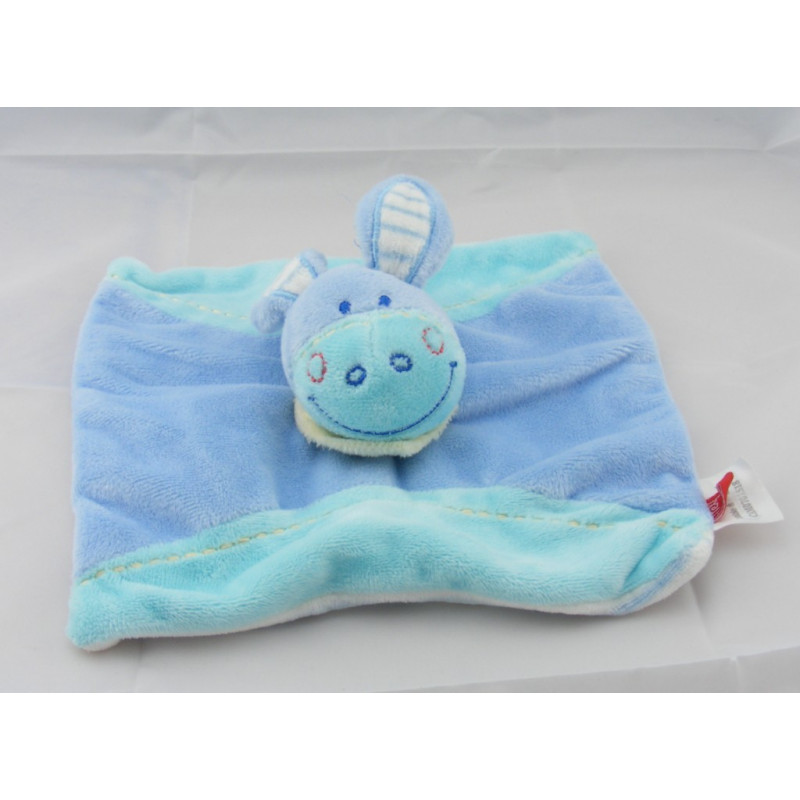 Doudou plat ane cheval lapin bleu TEX