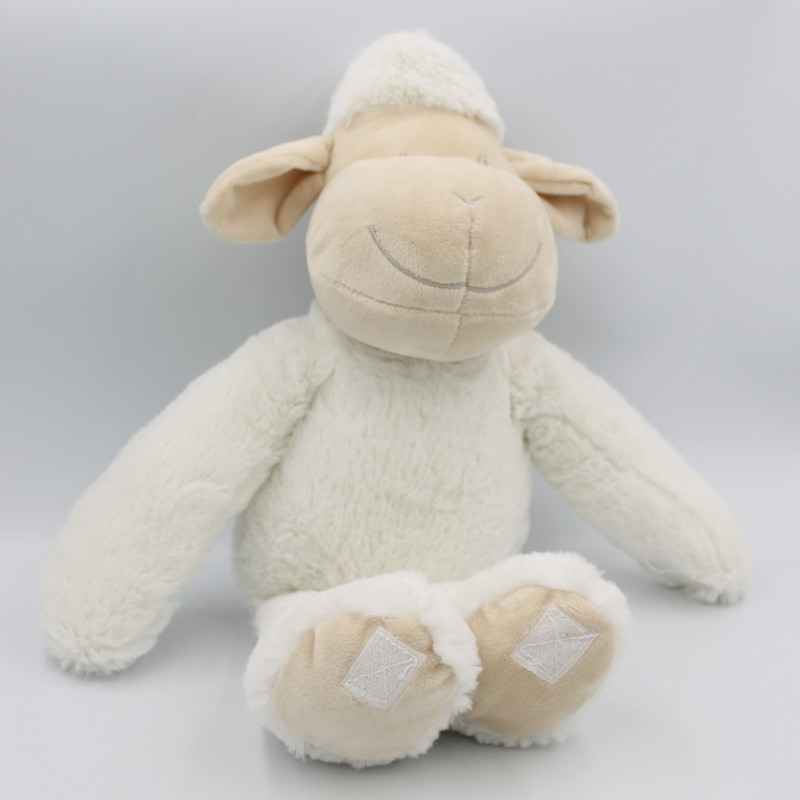 Doudou peluche mouton blanc ATMOSPHERA