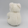 Ancienne peluche chat ours blanc rose