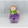 Doudou lutin fille aubergine DOUDOU ET COMPAGNIE