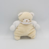 Doudou semi plat ours écru beige blanc TARTINE ET CHOCOLAT