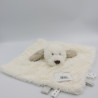 Doudou plat chien blanc beige My Baby MEHKA