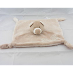 Doudou plat ours marron beige 100 % P'TIT BISOU