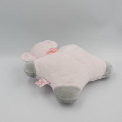 Doudou semi plat souris rose pois Valentine NATTOU