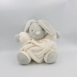 Doudou lapin plume gris blanc KALOO 25 cm