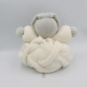 Doudou lapin plume gris blanc KALOO 25 cm