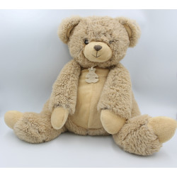 Grand doudou peluche ours beige miel Les Softy HISTOIRE D'OURS