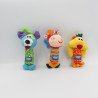 Lot de doudous hochet chien vache oiseau PLAYGRO