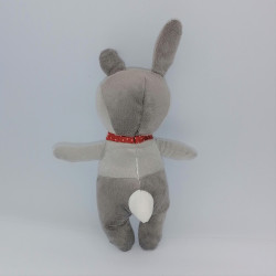 Doudou lapin gris foulard rouge IKEA