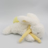 Doudou et compagnie lapin blanc jaune tendre Coucou