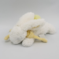 Doudou et compagnie lapin blanc jaune tendre Coucou