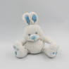 Doudou lapin blanc bleu BIOLANE
