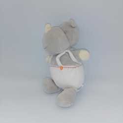 Doudou rhinocéros gris blanc orange cubes SIMBA TOYS NICOTOY