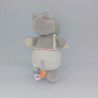 Doudou rhinocéros gris blanc orange cubes SIMBA TOYS NICOTOY