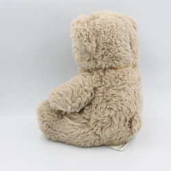 Doudou peluche ours marron noeud ruban MAX ET SAX