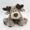 Doudou cerf elan renne gris marron I2C KIABI BEBE