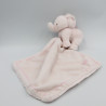 Doudou éléphant rose mouchoir TARTINE ET CHOCOLAT