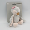 Doudou pingouin gris rose Sacha et Pauline NATTOU