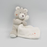 Doudou ours gris beige mouchoir étoiles SUCRE D'ORGE