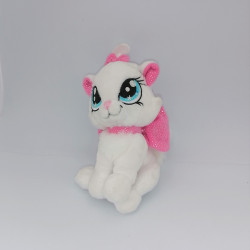 Peluche chat blanc rose pailleté Marie Les Aristochats DISNEY NICOTOY 18 cm