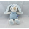 Doudou plat marionnette chien bleu SUCRE D'ORGE