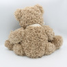 Grande peluche ours beige marron écharpe blanche The Big Boy Anton BUKOWSKI