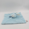 Doudou plat lapin bleu écharpe Bengy