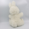 Ancienne peluche lapin blanc bleu carreaux NOUNOURS