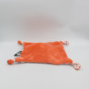 Doudou plat souris rose orange marron pois ORCHESTRA