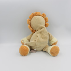 Doudou lion beige orange jungle BENGY 30 cm