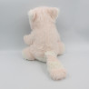 Peluche chat rose blanc BOULGOM 