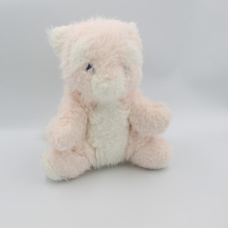 Peluche chat rose blanc BOULGOM