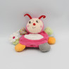Doudou plat marionnette coccinelle rose Nopnop KALOO