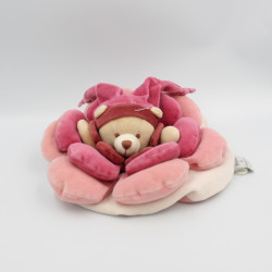 Doudou et compagnie ours rose col étoile carambole grand Modéle