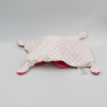 Doudou plat ours lapin rose blanc la plus jolie Simba Toys GEMO
