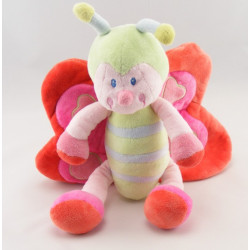 Doudou semi plat garçon papillon vert bleu NICOTOY