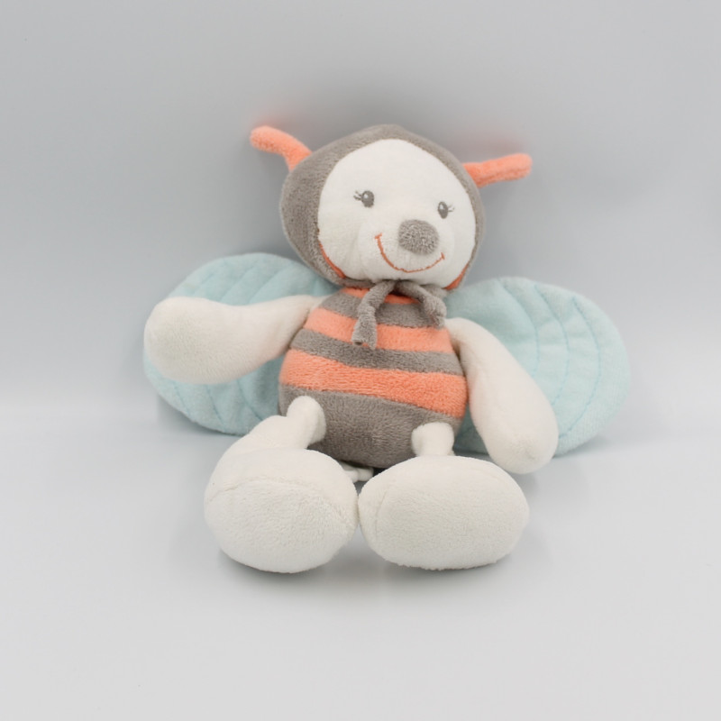 Doudou musical ours papillon abeille blanc rose bleu gris NATTOU