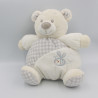 Doudou ours gris blanc abeille GIPSY