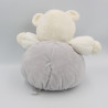 Doudou ours gris blanc abeille GIPSY