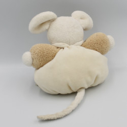 Doudou boule souris écru beige feuille Pure KALOO