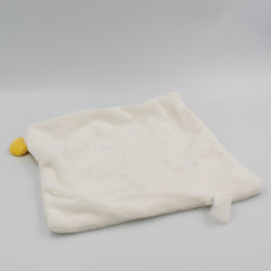 Doudou Plat Winnie Blanc jaune rose Pooh DISNEY CARTOON CLUB