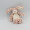 Doudou lapin rose blanc La Bande à Basile MOULIN ROTY 20 cm