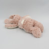 Doudou lapin rose blanc La Bande à Basile MOULIN ROTY 20 cm